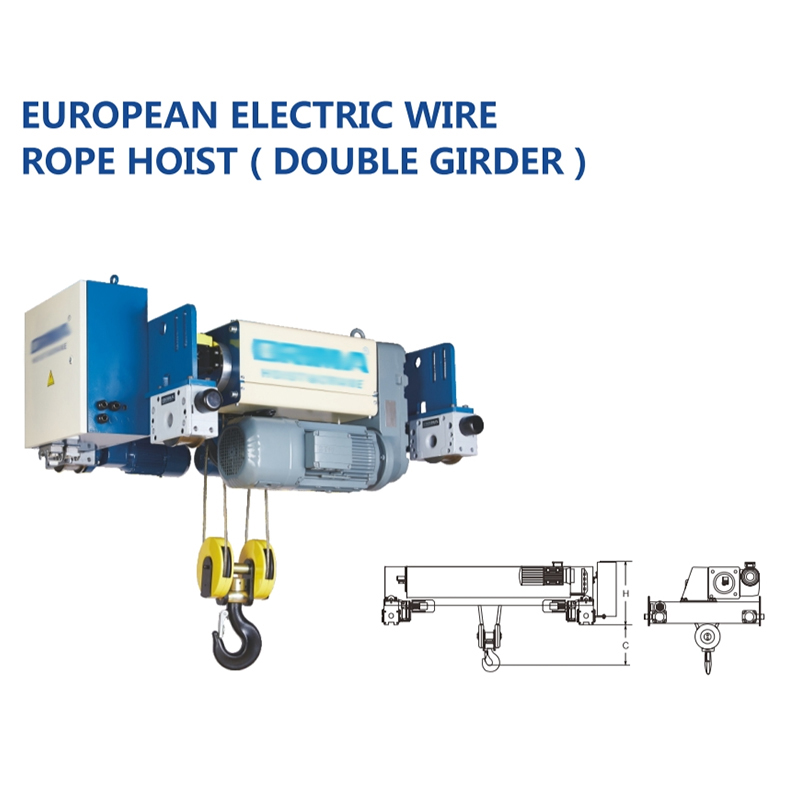 European Style Wire Rope Electric Hoist Double Beam  